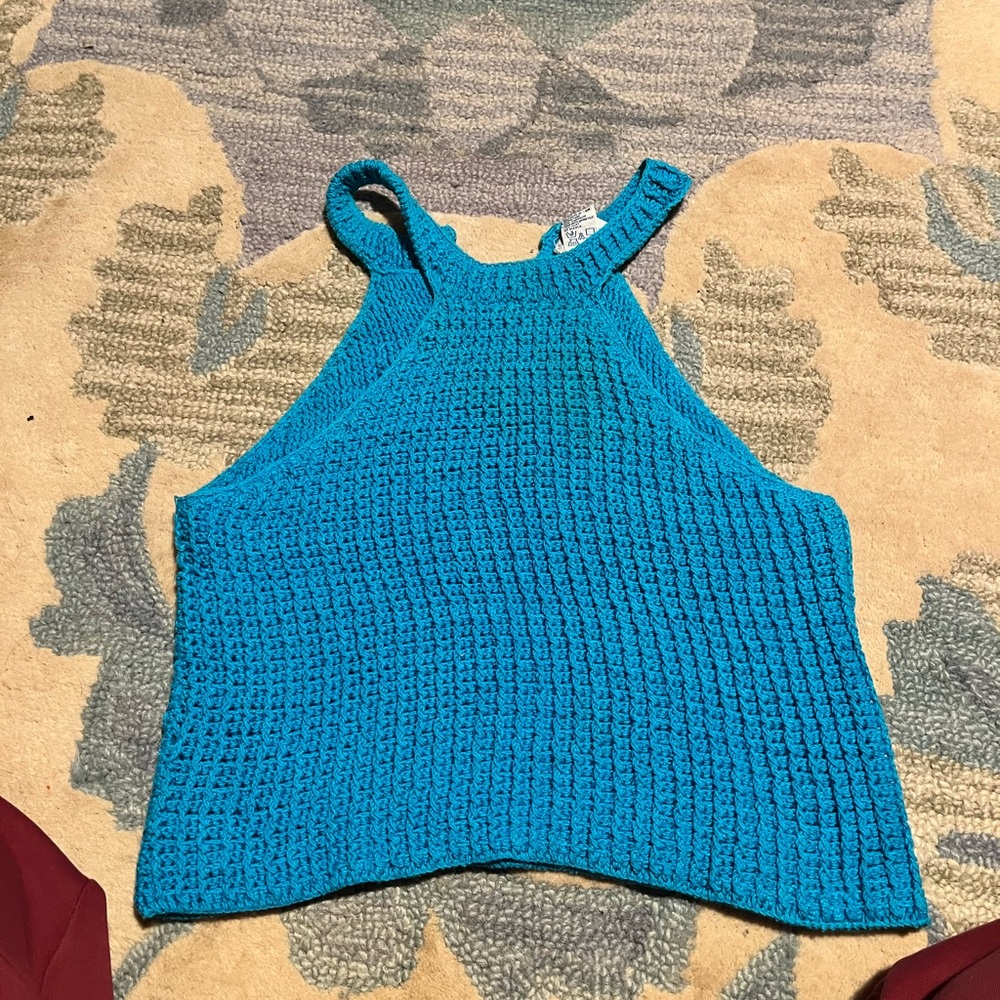 Vintage Blue Knit Tank Top